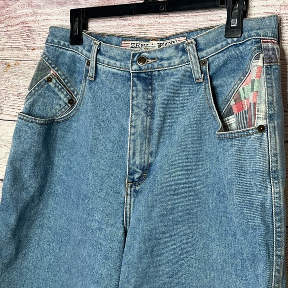 Zena Jeans Y2K Vintage Light Wash 100% Cotton Denim High Rise Shorts Size 16 - Picture 6 of 10